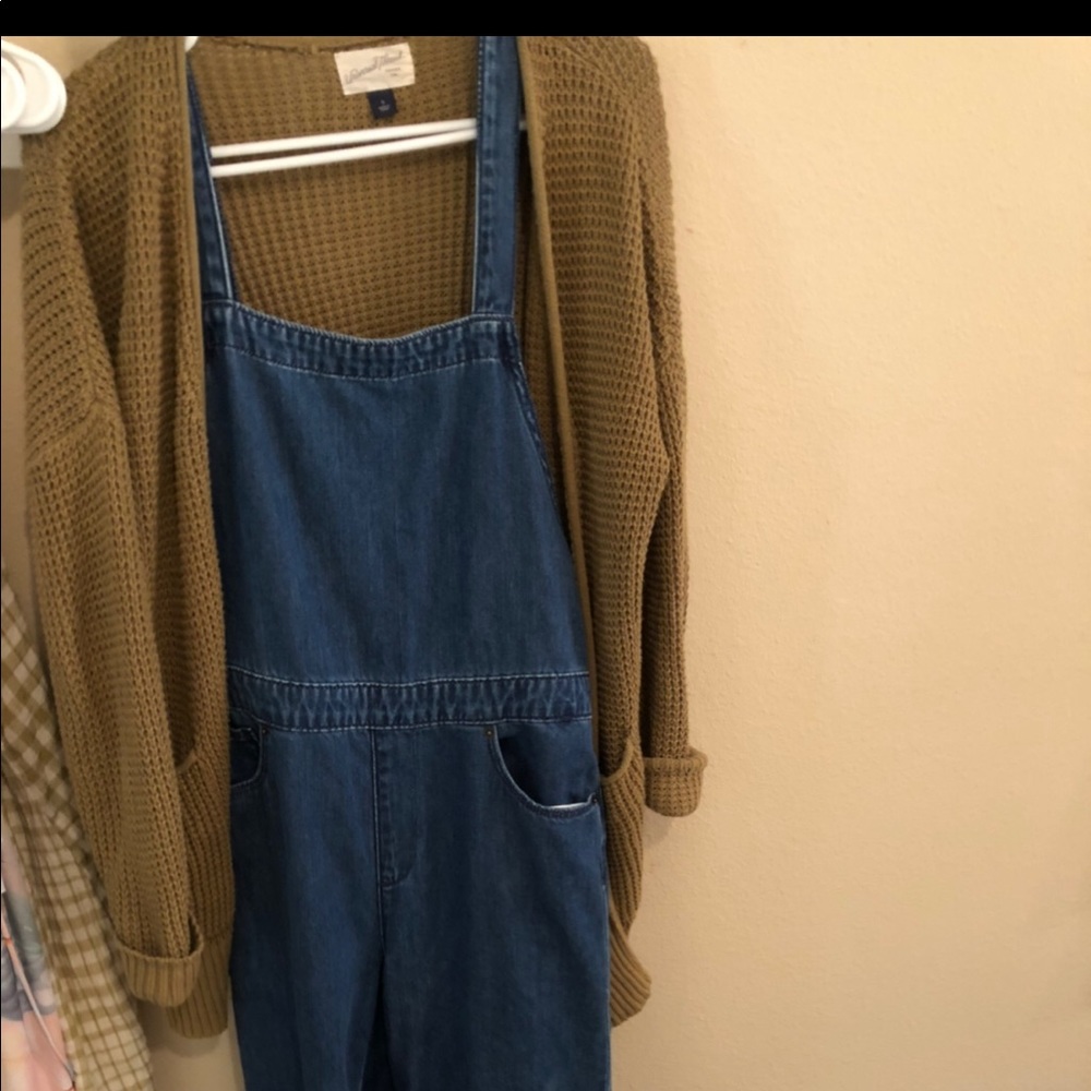 Overalls and sweater combo